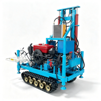 Petite plateforme de forage de puits d'eau portable, machine de forage à moteur diesel de 150 m pour l'irrigation des fermes