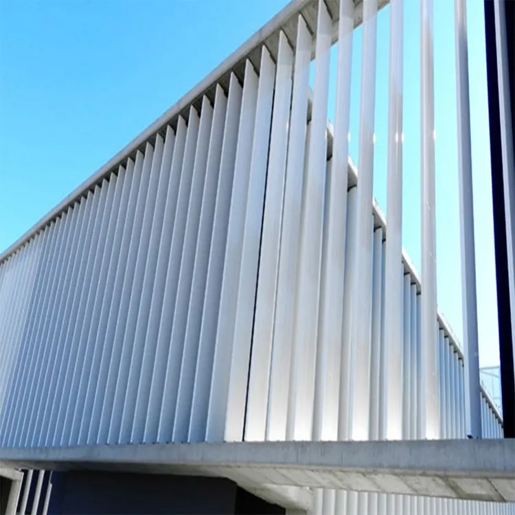 Xây dựng bên ngoài bức tường trang trí nặng loại nhôm cố định aerofoil louvers Elliptical louvers