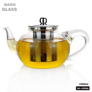 Fire Directly Handmade Glass <strong>Tea</strong> <strong>Pot</strong> with Stainless Steel <strong>Infuser</strong> Airtight Glass Water <strong>Pot</strong> - Product Image 6