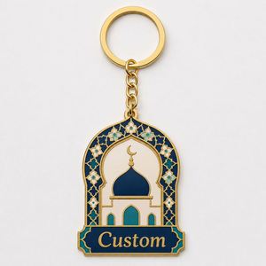 Porte-clés personnalisés de style arabe, porte-clés arabesques, architecture islamique, culture du Moyen-Orient, souvenir, porte-clés en métal - Product Image 3