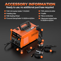145A MINI 110V Nouvelle machine à souder multi-processus 4-en-1 MIG/Flux Core/MMA Stick/Lift TIG de Chine pour acier inoxydable et alliage d'aluminium