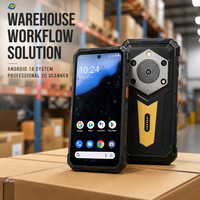 Terminal portable robuste IP67 5,5 pouces PDA Android 14 4G avec lecteur de codes-barres 1D 2D pour l'inventaire d'entrepôt