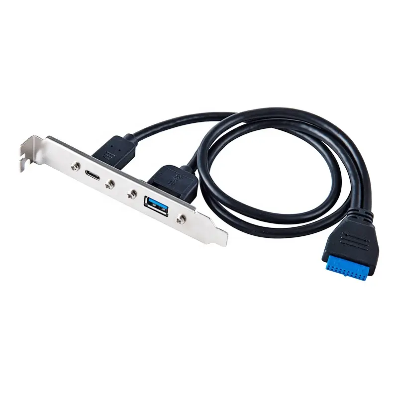 Wholesale USB A and USB C to IDE 20 Pin cable Computer PC Case motherboard panel mount USB extension cord