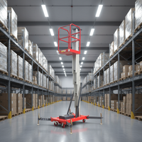 Plateforme élévatrice mobile portable 6m-12m, plateforme élévatrice hydraulique électrique autopropulsée en alliage d'aluminium