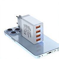 31A Dört Portlu Hızlı Şarj Cihazı AB Standardı QC2.0 Akıllı 4-USB 15.5W Evrensel Telefon Adaptör Fişi Cep Telefonları Tabletler Kulaklıklar için