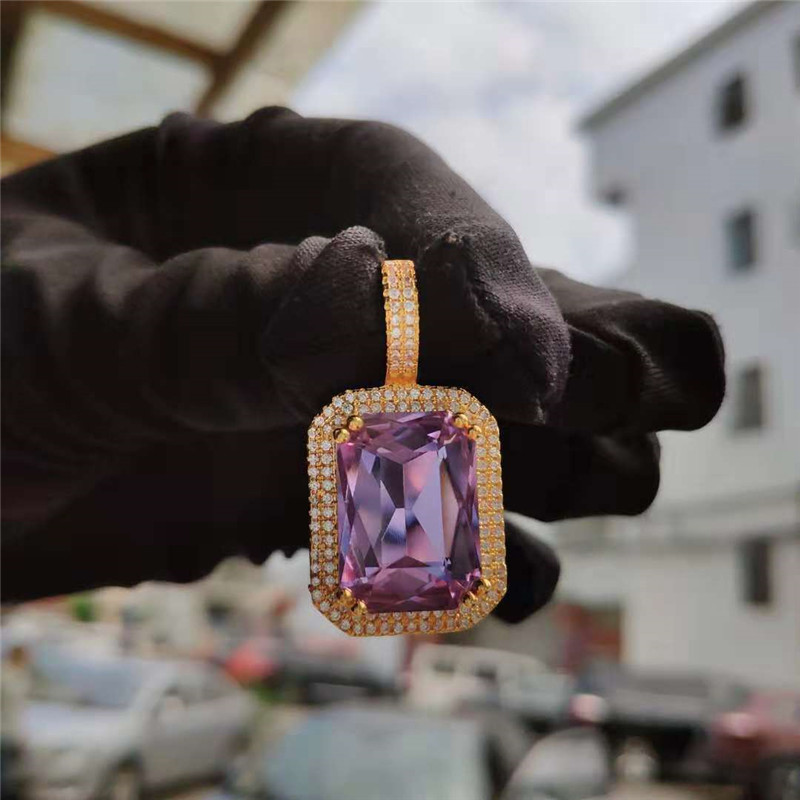 Gold + light purple stone
