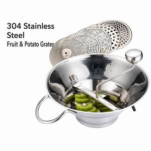 Moulin à aliments en acier inoxydable 304, hachoir <span class=keywords><strong>manuel</strong></span> pour légumes et fruits avec 5 disques, presse-purée pour faire des sauces - Product Image 1