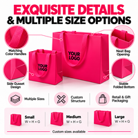 Sacs en papier de luxe personnalisés avec logo et poignées en ruban, emballage cadeau boutique, sacolas de papel luxo, buste personnalisé