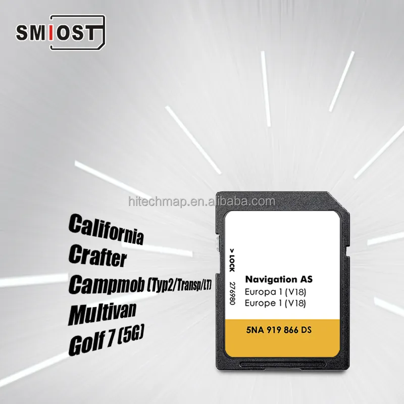 SMIOST MIB2 Carro GPS de modo duplo para Volkswagen CID SD Personalizado Android Sistema de Navegação Cartão 32GB AS V18