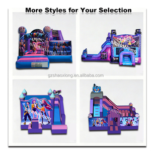 Château gonflable commercial pour enfants et tout-petits, avec toboggan, thème K-PoP Demon Hunters, pour l'extérieur - Product Image 6