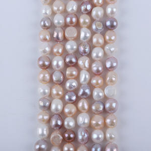 Perles d'eau douce naturelles faites à la main, Zhuji, DIY, bijoux, 10-11 mm, baroque, deux côtés, trou droit, couleur légère mélangée, perles en vrac - Product Image 3