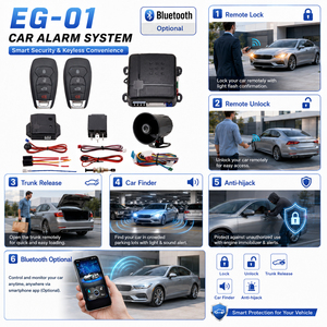 Système d'alarme de voiture universel EG-01 12V anti-hijacking 370MHZ avec télécommande à code d'apprentissage Alarmas Para Automovil - Product Image 2