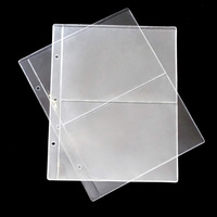 Feuille de feuilles mobiles porte-billets à 3 fentes papier-monnaie sac de protection pièce de monnaie argent Collection Album