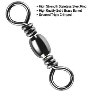 1-20# 1/0-6/0# Wholesale High Quality Cheap Nickel Surface Brass Fishing Barrel Swivel Copper and Iron Fishing Swivel - Product Image 3