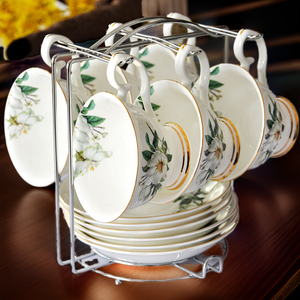 <b>Ceramic</b> Design Pottery Coffee Mug with Saucer Tea and Oat Milk <b>Cup</b> Gift for Office Home Customizable Coffee <b>Cup</b> - Product Image 6