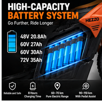 Moto électrique haute puissance pour adultes avec moteur sans balais de 8000 W, batterie de grande capacité 48 V 60 V pour les trajets urbains longue distance