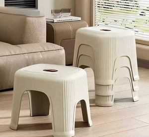 Taburete Pequeño, Taburete Doméstico, Taburete de Plástico Reforzado para Sala de Estar, Taburete de Ducha para Niños, Reposapiés para Baño - Product Image 4