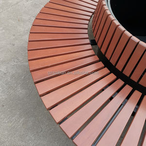 Ronde Buitenstoel Metalen Buitenbank Gegalvaniseerd Houten Terrasbanken Voor School - Product Image 6