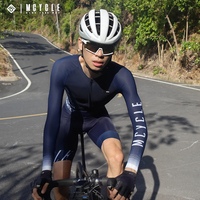 Mcycle OEM Aero Race Cutting Design Cycling Triathlon Suit Bicycle Skin Suit Ocean-blue Bike Speed Suit