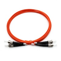 Câble de raccordement en fibre optique multimode duplex OEM ST-ST, conducteur en cuivre, isolation/gaine en PVC, 50/125 m, qualité télécom