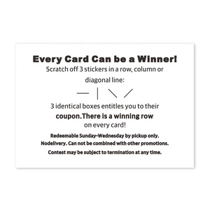 Cờ Bạc thẻ cào tùy chỉnh thiết kế giành chiến thắng giải thưởng lớn in kỹ thuật số bán buôn vé cào - Product Image 6