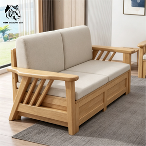 โซฟาผ้าแฟชั่นใหม่จากโรงงานจีน ราคาดี ปรับแต่งได้ มีสินค้าในสต็อก พร้อมบริการดรอปชิปปิ้ง เฟอร์นิเจอร์ห้องนั่งเล่น โซฟาไม้พร้อมที่เก็บของ - Product Image 1