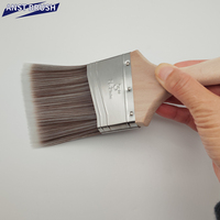 Ensemble de pinceaux à peinture Anst Brush 1,5 à 3 pouces, en polyester, à manche en bois cannelé, plat, pour peinture à la chaux, bricolage, industriel, professionnel, travail du bois