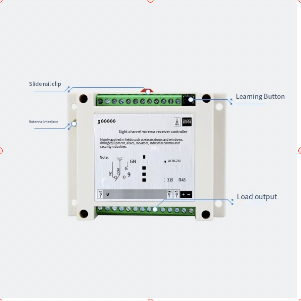 Industrial-grade AC85V/220V Eight-channel Wireless Remote Control Switch, High-power Switch for Power Distribution Boxes.