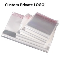 30,5 cm x 38 cm Selbstklebende Transparente Cellophan-Beutel mit Individuell Bedrucktem Privatlogo, Plastik-Poly-Cello-Beutel für Kleidung, T-Shirts, Hosen