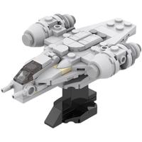 Kit de Modelo de Nave Espacial y Walker de Ciencia Ficción, Juego de Bloques de Construcción de Plástico Educativos Coleccionables para Niños