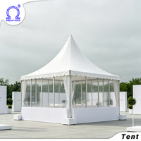 Tonnelle Pagode à Toit Haut Personnalisée en Usine, avec Couverture en PVC Imperméable et Résistante aux UV, Structure en Aluminium, pour Mariages, Fêtes et Expositions