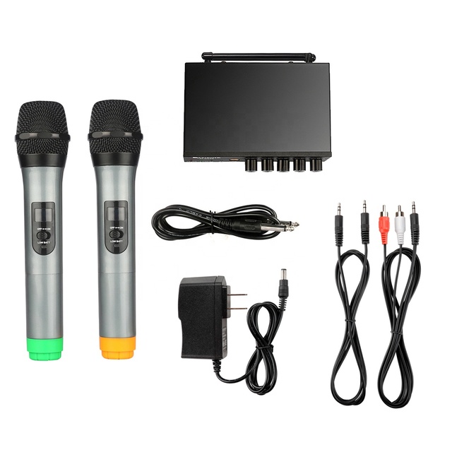 Fifine UHF Dual Channel Wireless Handheld Microphone Easy-to-use Karaoke Microfono System K036