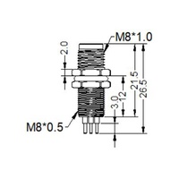 Conector de Latón con Carcasa de Acero Inoxidable, Montaje en Panel Trasero, Macho de 4 Pines, Código D, IP67, Impermeable, para PCB Automotriz