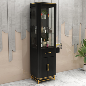 Salon de coiffure présentoir à <span class=keywords><strong>tambour</strong></span> moderne meubles de salon armoires de salon en verre vitrines multifonctionnelles - Product Image 3