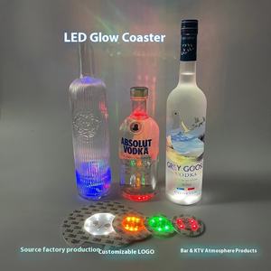 Autocollant lumineux LED pour bouteille, autocollant lumineux pour tasse en EVA, pour boîte <span class=keywords><strong>de</strong></span> <span class=keywords><strong>nuit</strong></span>, KTV, bar, ambiance, tapis lumineux pour bouteille - Product Image 1