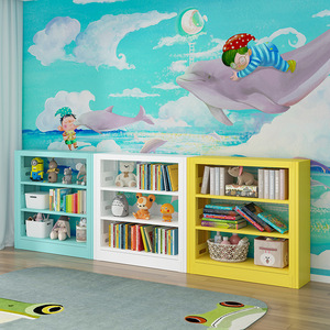 Steel Bookshelf For Kids Living Room Storage Rack Iron Shelf Simple Design Standing Type Self Assembly Rectangle Shape - Product Image 2