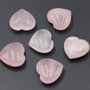 20mm nóng bán Rose Quartz Aventurine Reiki chữ<span class=keywords><strong>a</strong></span> bệnh đá quý trái tim tình yêu món quà pha lê trái tim nhỏ - Product Image 5