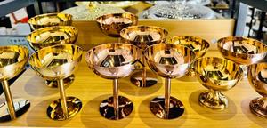 Gobelets à vin en acier inoxydable 304 couleur or <span class=keywords><strong>rose</strong></span>, coupes <span class=keywords><strong>de</strong></span> luxe pour mariage, flûtes à champagne haut <span class=keywords><strong>de</strong></span> gamme, gravure personnalisée - Product Image 2