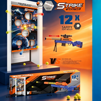 Lanceur de balles en EVA souple pour enfants, personnalisable en usine, jeu de tir en plein air avec 12 balles en EVA