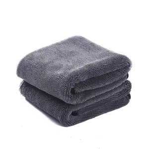 Serviette de lavage auto double face absorbante en polyester et nylon épaisse couleur graphite 30x40cm 40x40cm 40x60cm 60x90cm - Product Image 1
