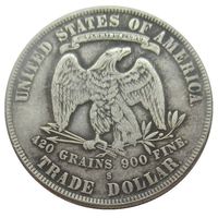 Vente en Gros de Pièces Vintage : Réplique Décorative Plaquée Argent du Dollar du Commerce Américain 1877 P/CC/S, Pièces Commémoratives