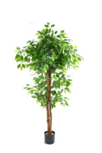 Fabrika Çıkışı Ucuz 120CM 4FT Yapay Yeşil Bitki <span class=keywords><strong>Bonsai</strong></span> İpek Yapraklı Saksılı İç Mekan Doğal Görünümlü Yapay <span class=keywords><strong>Ficus</strong></span> Ağacı İç Dekorasyon İçin - Product Image 2