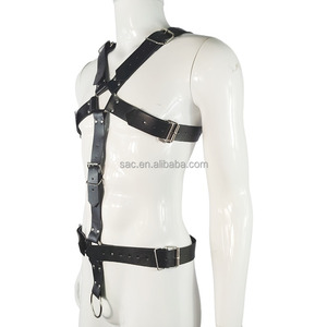 SacKnove 51177 Factory Customs Logo Design Men Chest Pu Leather flirtare Male Fetish Gear Punk Body <span class=keywords><strong>Harness</strong></span> Sexy For Man - Product Image 4