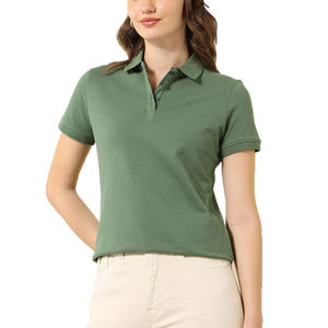 Stretch Fit <b>Womens</b> <b>Polo</b> <b>Shirt</b> Cotton Blend Short Sleeve Golf <b>Polo</b> <b>Shirt</b> Casual Comfort Top For Custom Logo Embroidery - Product Image 2