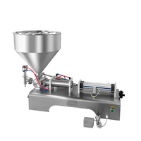 Machine de remplissage volumétrique à piston semi-automatique pour liquides épais, crème, pâte de haricots, sauce, confiture, pommade, miel, sucre