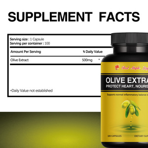 Cápsulas <span class=keywords><strong>de</strong></span> Extracto <span class=keywords><strong>de</strong></span> Hoja <span class=keywords><strong>de</strong></span> Olivo Natural, Apoya la Función Cardiovascular y el Envejecimiento Saludable, Sin GMO, Tónico Suave - Product Image 3