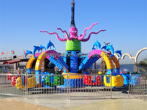 Manège de parc d'attractions à thème, attraction de fête foraine, grand manège rotatif en forme de <span class=keywords><strong>pieuvre</strong></span>, manège de carnaval, intérieur/extérieur, LED multicolores - Product Image 1
