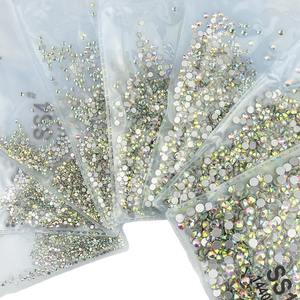 <span class=keywords><strong>Strass</strong></span> en verre cristal Selina à dos plat AB, 12 facettes - <span class=keywords><strong>Strass</strong></span> brillant écologique non thermocollant pour nail art, maquillage de scène, téléphone - Product Image 3