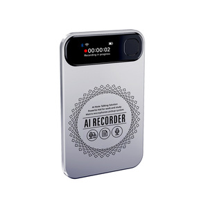 Enregistreur audio AI, enregistreur vocal, 3,15 mm de large, 32 g, léger, portable, taille carte bancaire, en alliage d'aluminium, sans batterie, appareil d'enregistrement - Product Image 2