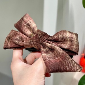 Pince à cheveux rétro en tissu à carreaux avec nœud papillon pour femmes, Style décontracté, haute qualité - Product Image 1